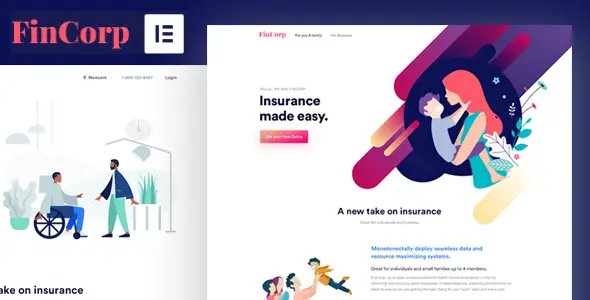 FinCorp – Insurance & Marketing Elementor Template Kit