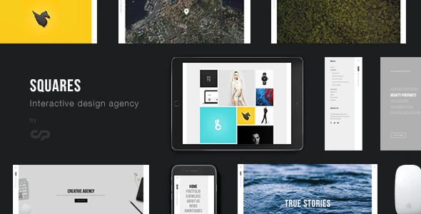 Squares – Interactive Design Agency Portfolio WordPress Theme
