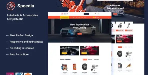 Speedia – AutoParts & Accessories Elementor Template Kit