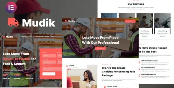 Mudik – Moving & Transportation Services Elementor Template Kit
