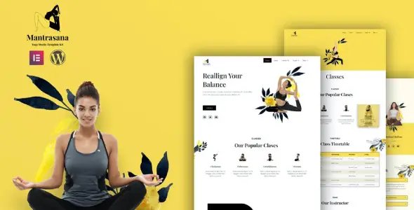 Mantrasana – Yoga Studio Elementor Template Kit