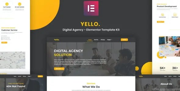 Yello – Digital Agency Elementor Template Kit