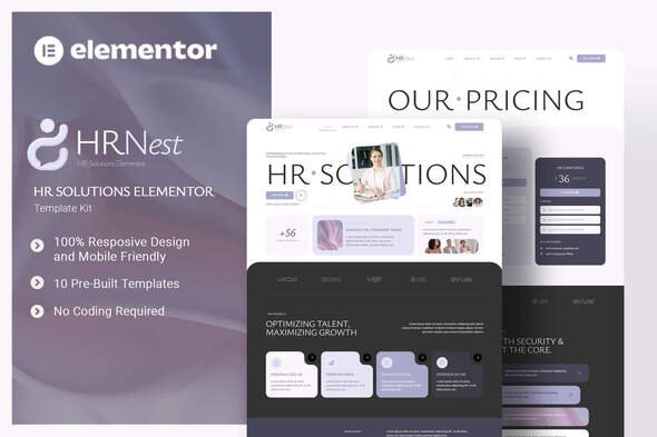 HRNest - HR Solutions Elementor Template Kit