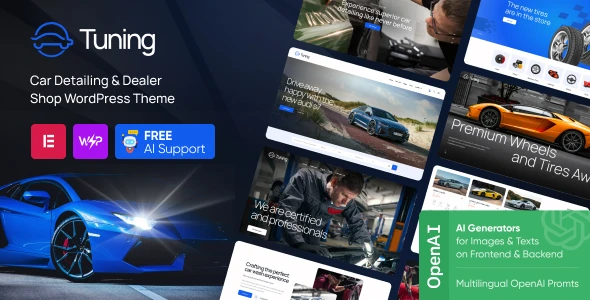 Tuning – Car Detailing & Dealer Shop WordPress theme