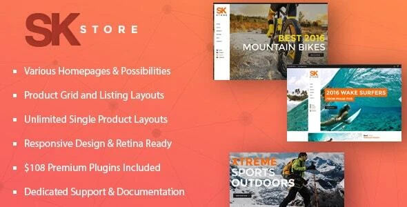 SK Store – Responsive WP theme for Sport and Athletes