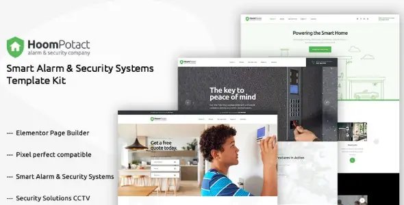 HoomPotact – Smart Alarm & Security Systems Template Kit