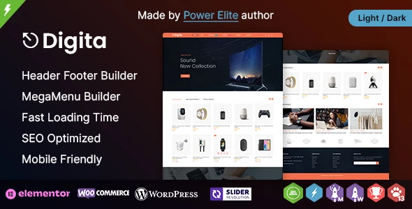 Digita WP – Single Category Products WooCommerce Parallax Theme