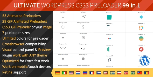 Ultimate WordPress Preloader – 99 CSS3 Preloaders