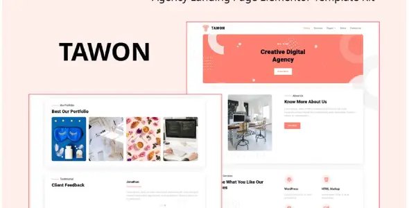 Tawon – Agency Landing Page Elementor Template Kit