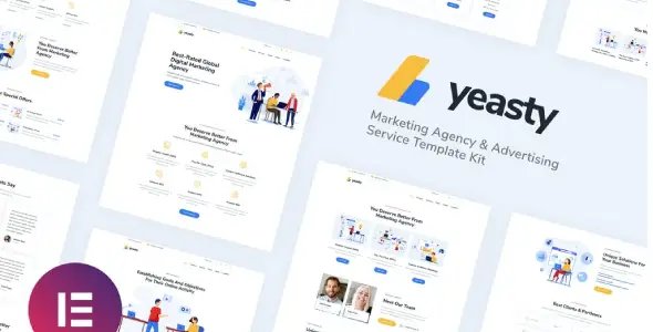Yeasty Marketing Agency & Advertising Service Elementor Template Kit