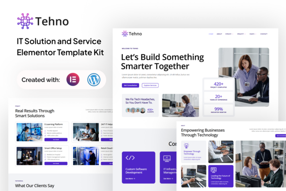 Tehno - IT Solution & Service Elementor template Kit