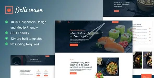 Deliciouso – Catering & Restaurant Elementor Template Kit